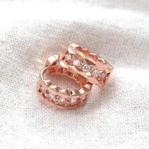 여성귀걸이 여자귀걸이 귀걸이선물 원터치링 귀걸이 컷팅 링 14K