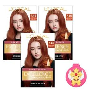 로레알파리 엑셀랑스 파리지앵 시크/크림 염모제 3개 + 네티 빗