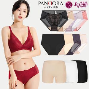 [비너스 비비안] 여성 팬티 인견 노라인 빅사이즈 무봉제 레이스 햄 여자 사각 110 120 쿨 맥시 심리스속옷