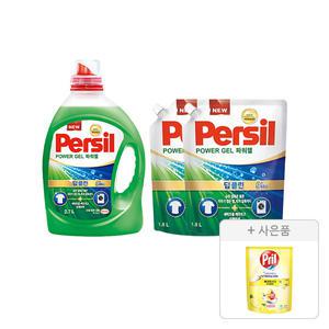 퍼실 파워젤 드럼/일반 겸용 액체세제 2.7L, 1개+리필 1.8L, 2개+증정(프릴 시크릿 오브 베이킹소다 레몬 300ml, 1개)