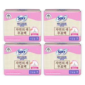 쏘피 바디피트 볼록맞춤 무표백 날개형, 대형, 16매, 4개
