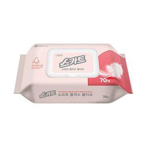 스카트 소프트 플러스 물티슈 캡형 70매 낱개 1팩