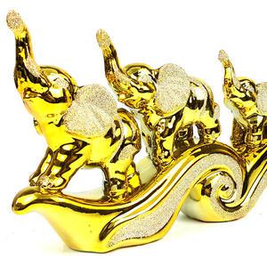 RB 5마리코끼리장식품/코끼리소품/코끼리조각상/풍수인테리어소품/금전운/재물운/황금코끼리/부의상징