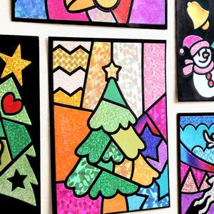 민화 포일아트/크리스마스 포일아트/홀로그램/만들기재료/색종이/그림그리기/칼라클레이