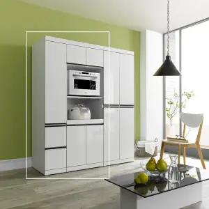 [유니콘]모던하이그로시 광파오븐렌지대+ 틈새장 주방수납장 틈새장 코너장 광폭렌지대