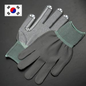 국산 PVC 도트장갑 회색10켤레 점코팅 작업 반코팅장갑