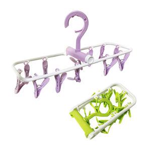 12P 접이식 양말 빨래집게 걸이 건조대