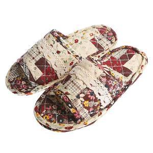 더블패드 베이지 면실내화 거실화 슬리퍼 덧신 거실용슬리퍼 실내화 순면 퀼트