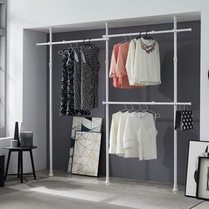 우리행거 고정식 38mm 3단 화이트 - WCL3803WIT