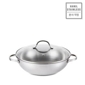 [한일스텐레스]통3중 오딘 궁중전골(웍) 스텐 냄비 28cm /샤브샤브냄비/인덕션용냄비/인덕션전골냄비