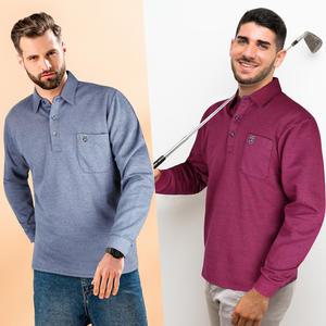 쟌피엘 엣지비트 기모카라티셔츠 남자골프웨어 긴팔PK