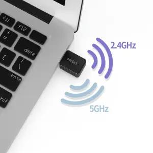 2in1 WiFi 무선랜카드 USB 블루투스 동글이 겸용 듀얼밴드 5G 데스크탑 컴퓨터 노트북 태블릿 호환 미니