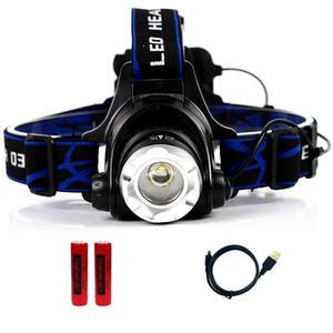 (풀세트) 5핀 충전식 헤드렌턴 LED 낚시용 등산 라이트 18650 해루질
