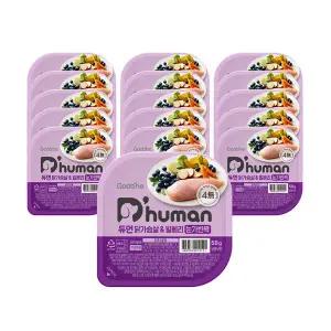 [굽네듀먼]강아지 자연화식 닭가슴살 빌베리 눈가반짝 50g 15+1팩