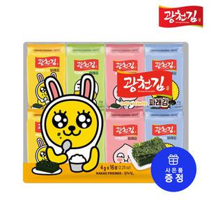 [카카오프렌즈] 광천김 파래 도시락김 4gx128봉 한박스