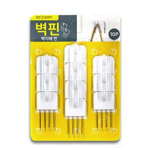 사공삼 못없이 벽지에 꽂는 벽핀 10개 1세트