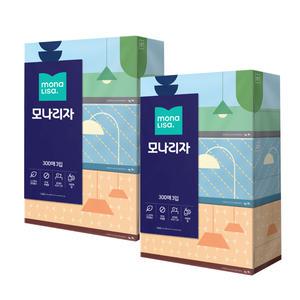모나리자  천연펄프 각티슈 300매 3입 X 2팩
