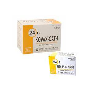 한국백신 정맥카테타 IV-Catheter 24G 1통 50개 병원용 안지오 엔지오