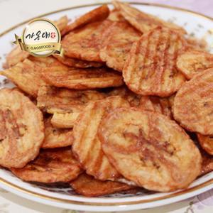 [가온애] 구운 바나나칩 600g x2팩 / 구운바나나칩 건바나나 건바나나칩 과일칩 바나나과자 견과 옛날과자