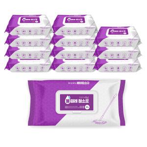 꼼꼼한생활 물걸레청소포 베이킹소다 세정 살균 99.9% 물걸레포 캡형 대형 30매X12입