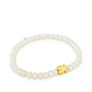 [TOUS]골드 스윗 돌 브레이슬릿 위드 펄 앤 베어 모티프/ Gold Sweet Dolls Bracelet/ 팔찌/ 015911000