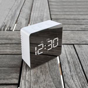 [무아스] 미러클락 정사각형 LED 알람 탁상시계 거울시계