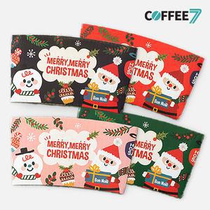 (컵홀더)10/13온스-산타 크리스마스 4종 1000개/1박스