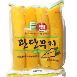 도매 업소용 두원 관단무지 3.75kg 4팩 통단무지