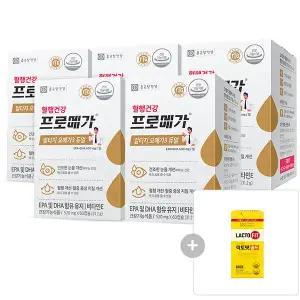 프로메가 알티지 오메가3 듀얼, 520mg, 60캡슐, 5개 + 증정 (락토핏 골드리뉴얼 30포 , 1개)