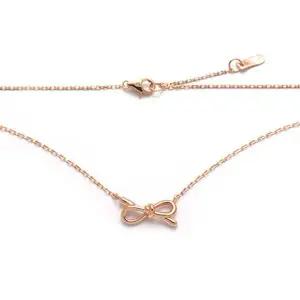 [비앤비골드] 14K/18K 크로스 꼬임 리본  체인 목걸이 JNN38046