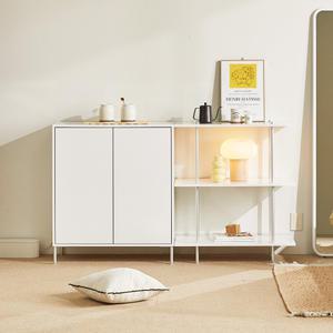 바우2 수납장+선반장세트 미드센츄리 모던 홈카페장 높은 거실선반 주방수납장