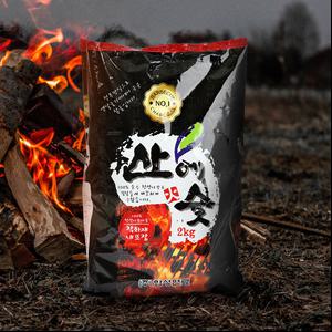 II 순광 산에숯 대용량참숯 2kg ( 캠핑장작 불멍 화로대 바베큐 대용량 장작