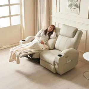 에보니아 코모드 2인용 전동 리클라이너 컵홀더형 에어레더 아쿠아스웨이드 / 2인 쇼파 릴렉스체어