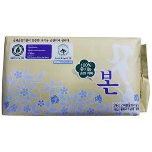 J2LOH 100% 유기농 순면커버 울트라 슬림 30P 오씨본 생리대 중형 30개입 5개 이강산닷컴