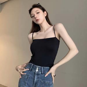 캡내장 브라 노와이어 심리스 브라탑 무지 끈나시