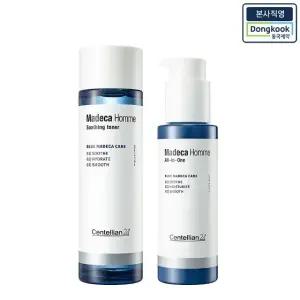 [본사직영] 센텔리안24 마데카 옴므 스킨케어 기초 2종 세트 (수딩 토너 150ml + 올인원 에센스 로션 125ml