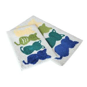 [지비유]극세사발매트 고양이친구들/아이보리set/주방발매트