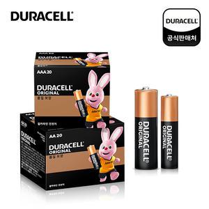 듀라셀 알카라인 건전지 AA20개+AAA20개