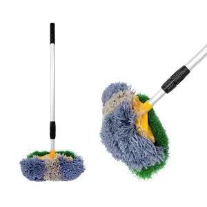 제이오마켓 양면차솔 2단 알루미늄봉/목욕탕 수영장 수족관 벽면 바닥 청소 세차 브러쉬 막대 솔