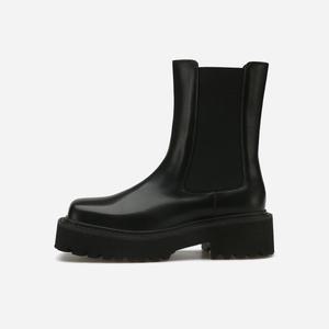 [솔트앤초콜릿] [에스파 닝닝 착용]스퀘어 토 청키 첼시부츠 412346010 (5cm/3colors)