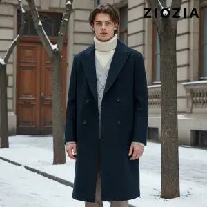 [지오지아] 세미오버 피크드 더블코트 (ABB4CB1102)