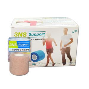 3NS 자가점착식 탄력보호대 5cm x 4.5m 12롤/1박스 살색 근육테이프