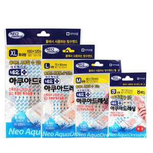 맘스덤 네오 아쿠아드레싱 S M L XL 소형 중형 대형 특대형/아쿠아/방수/상처/밴드/드레싱