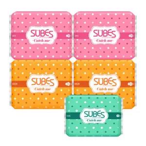 부드러운 슬림 생리대 중형 2팩+대형 2팩+팬티라이너롱 1팩 세트