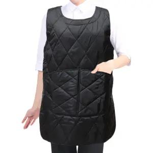 DRM04B 빅사이즈 누빔 겨울 방한 퀄팅 솜 패딩 앞치마