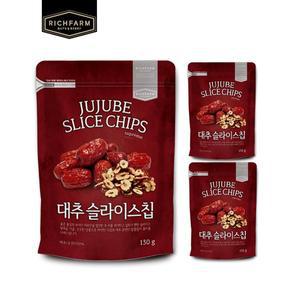[리치팜너트]국산대추슬라이스칩 130g 3팩