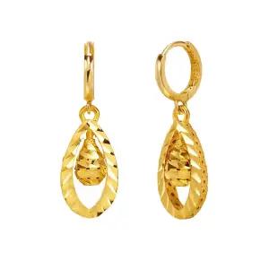 갤러리아 여자 순금 원터치 귀걸이 물방울 볼 24K 3.75g 18k링