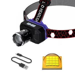 대용량 XHP160 충전식 LED 헤드랜턴 랜턴 등산 가벼운