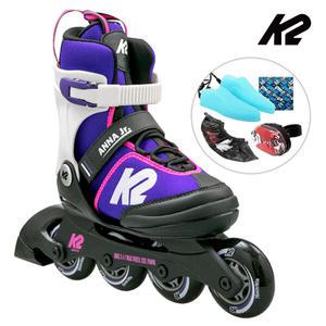 K2 인라인 스케이트 안나 주니어 퍼플 아동인라인스케이트 어린이 유아 신발항균건조기 휠커버