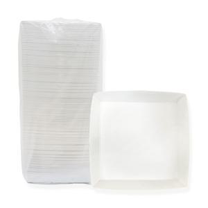 사각 종이트레이 110x110x25mm 100개 푸드트럭 종이접시 8호